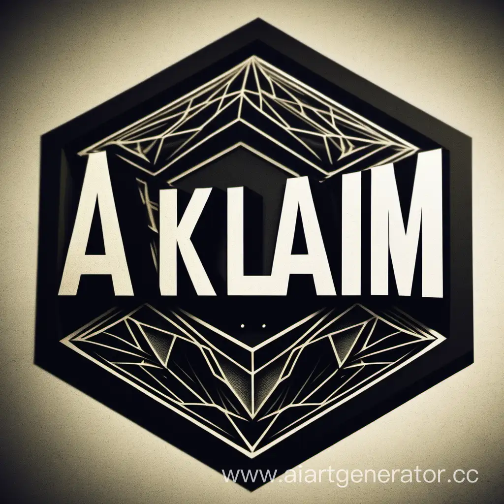 Логотип группы с текстом AKLAIM в шестиугольнике
