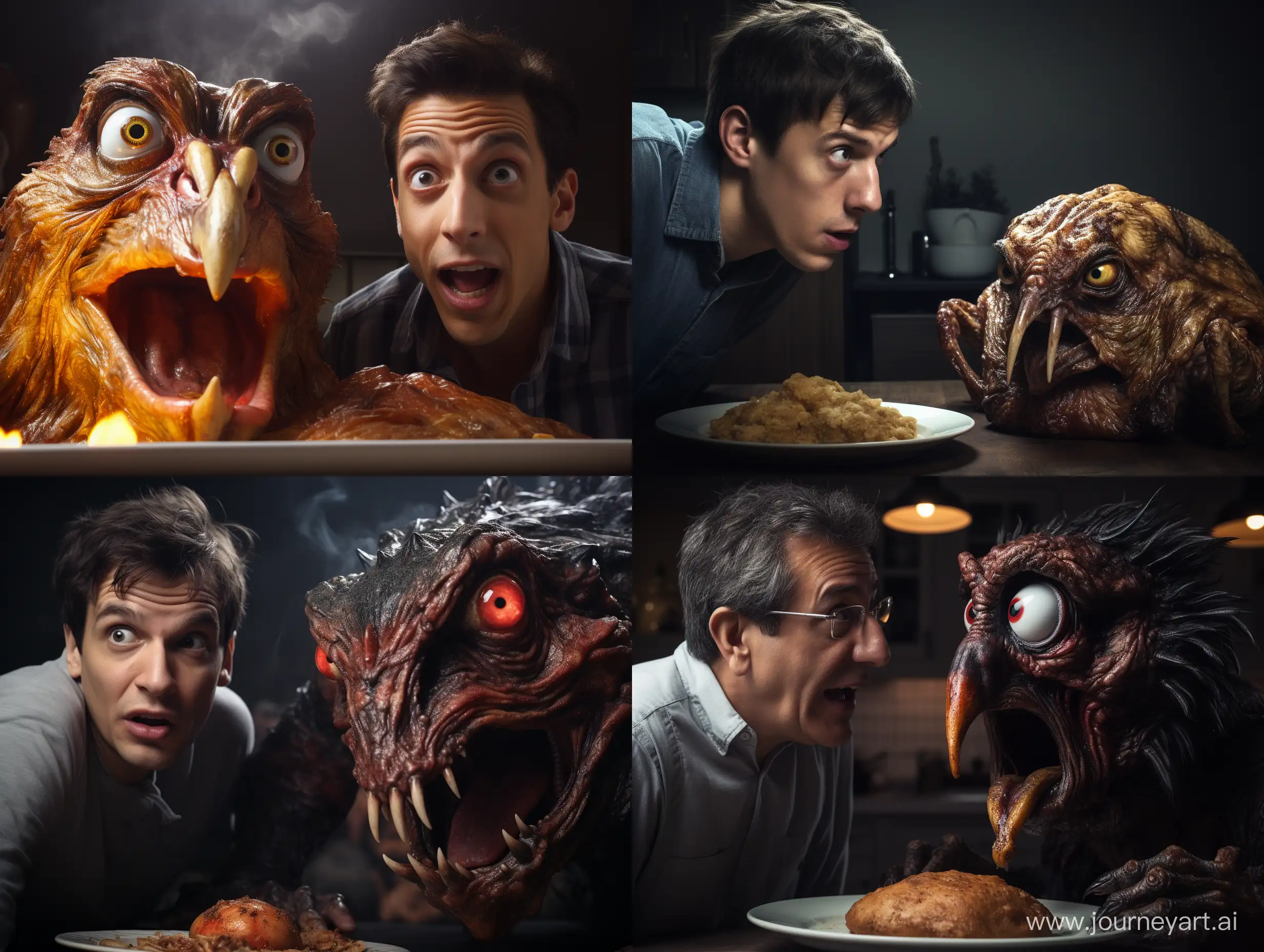 Terrifying-Monster-Roast-Chicken-Dark-Culinary-Horror