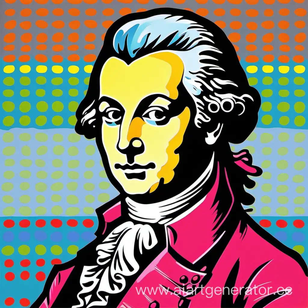 Mozart in the style of pop art