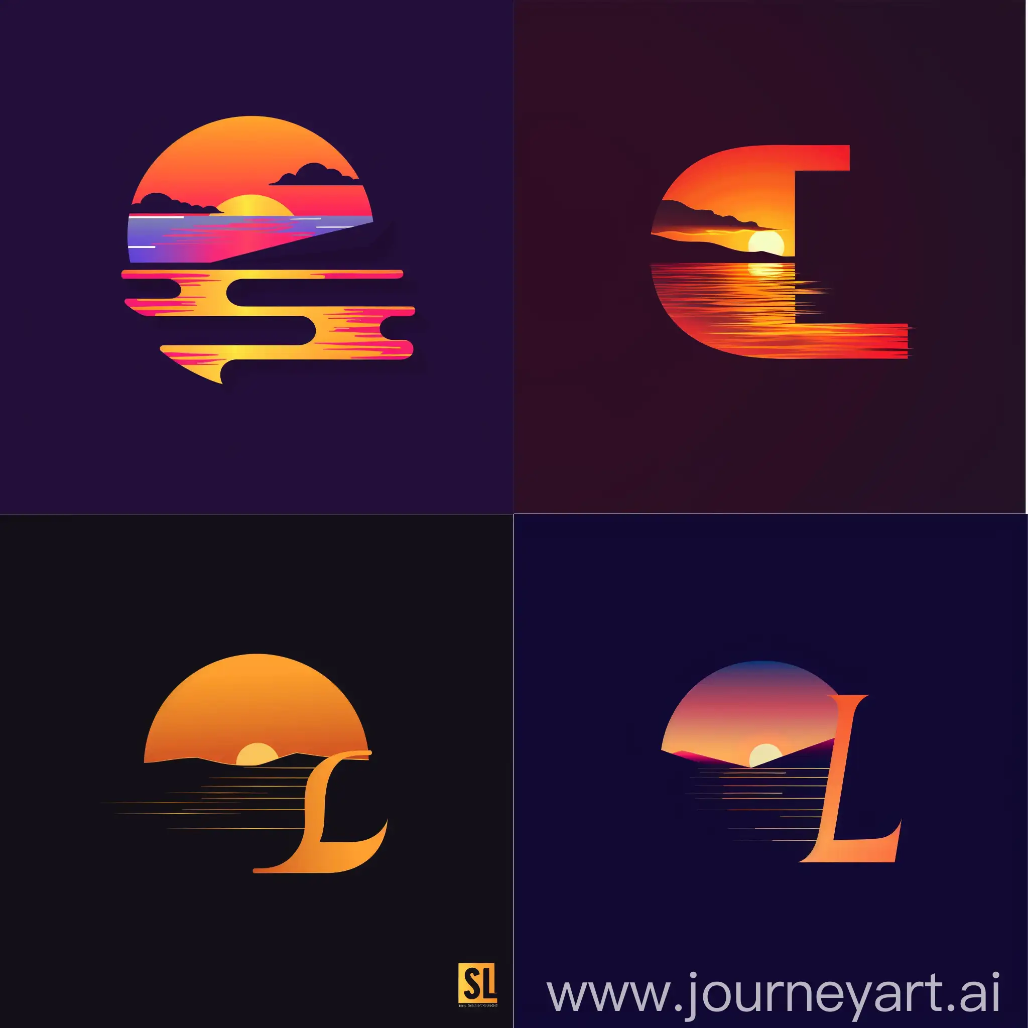 Stylish-Sunset-Logo-Symbol-of-Love-for-Beautiful-Moments
