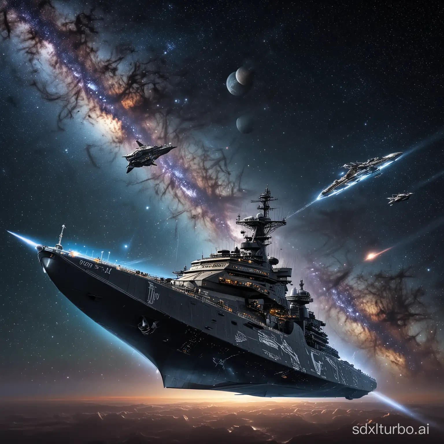 Future warships in the Milky Way