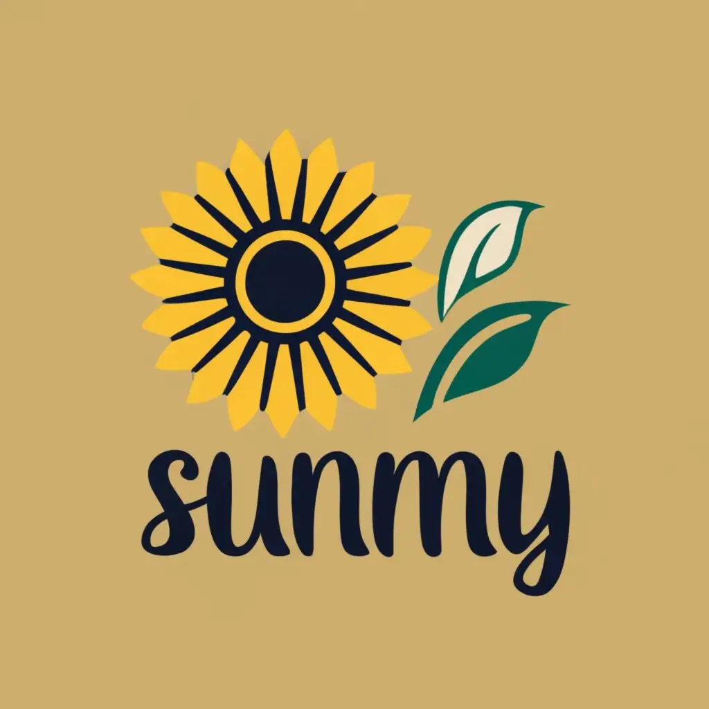 logo, sunflower, sunflower seeds, with the text "sunny", typography, be used in Home Family industry