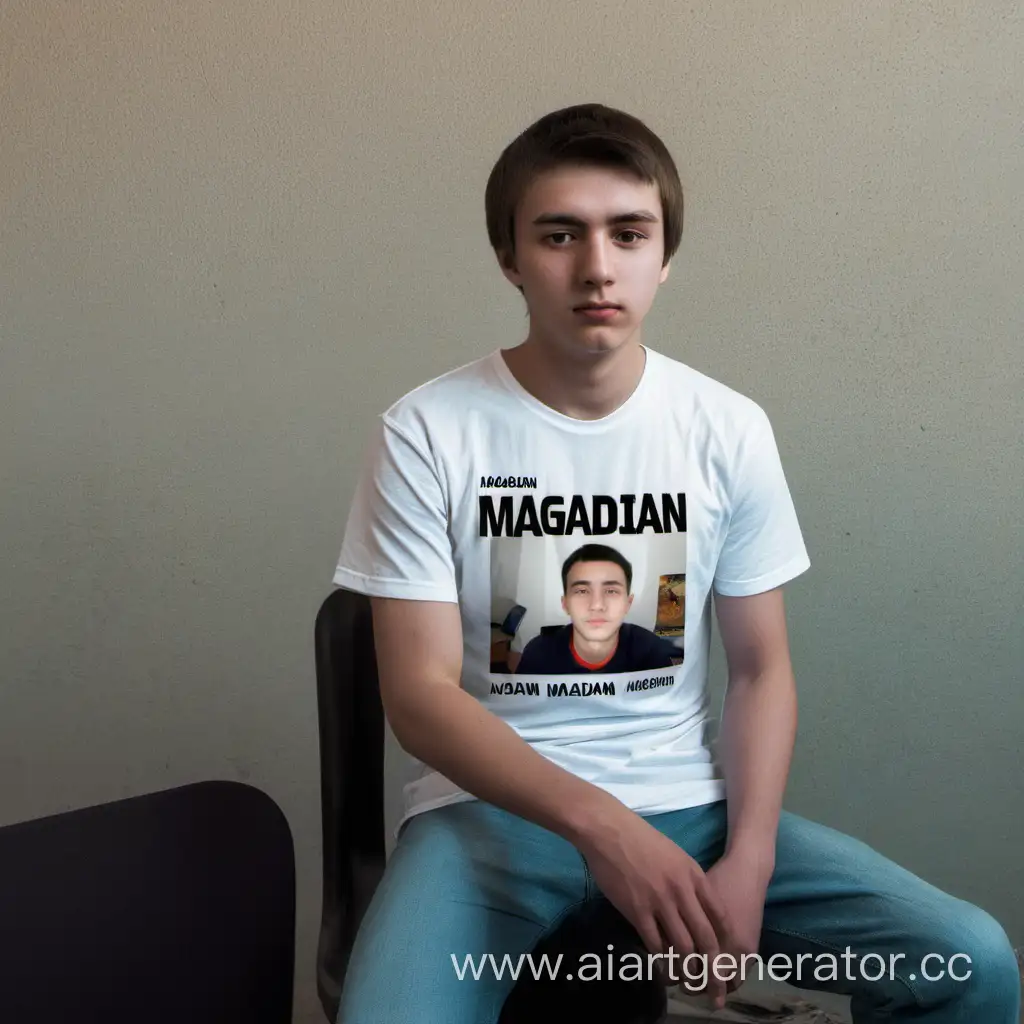 Young-Man-at-Computer-with-Magadan-Inscribed-Tshirt