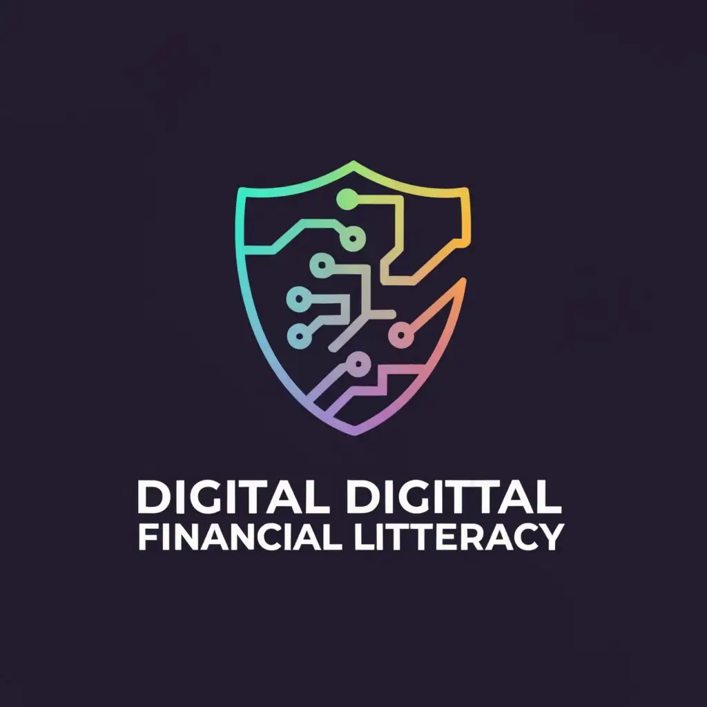 a logo design,with the text "Digital financial literacy", main symbol:Shield,Moderate,be used in Technology industry,clear background