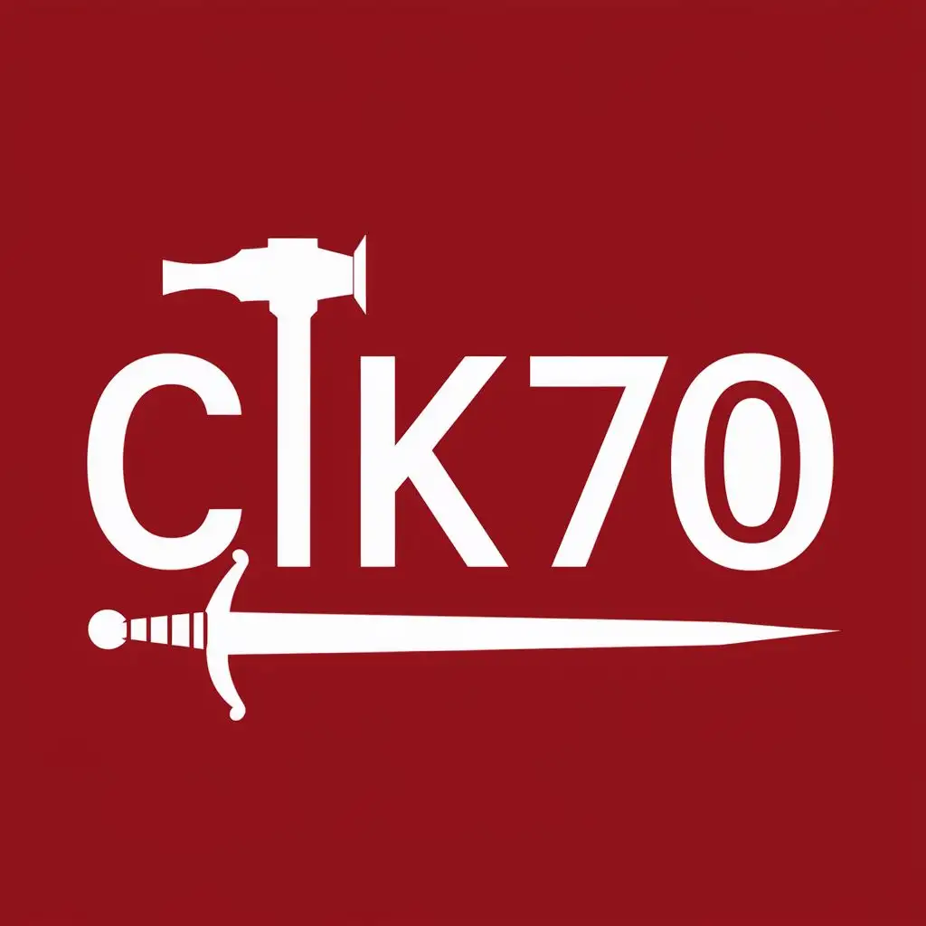 LOGO-Design-For-Hammer-Sword-Word-Striking-Typography-for-CIK70-in-the-Education-Industry