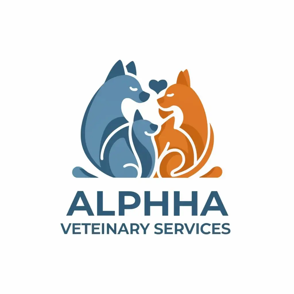 a logo design,with the text "Alpha Veterinary Services", main symbol:pets,Moderate,clear background