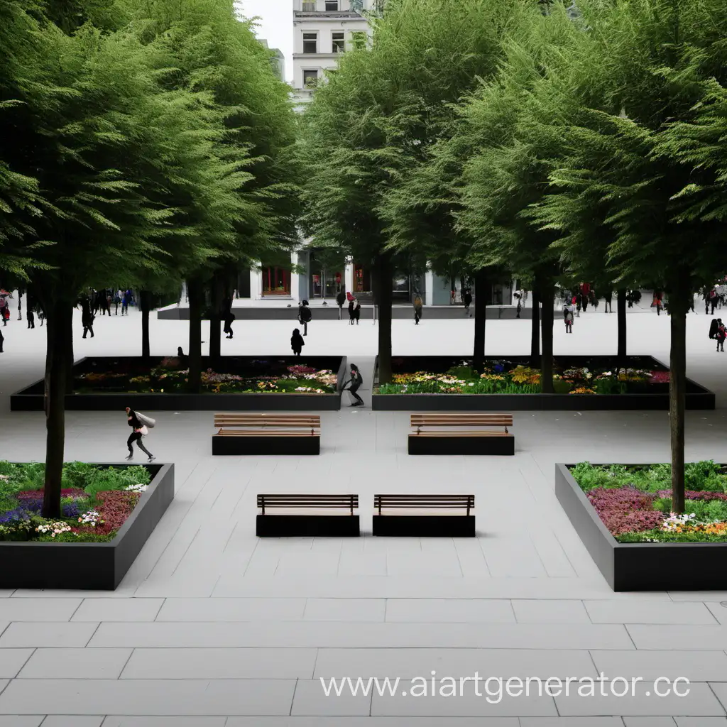 Public-Square-with-Benches-and-Artistic-Features