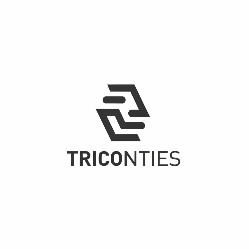 a logo design,with the text "Tricontines", main symbol:Something doing with WebDev,Minimalistic,be used in Technology industry,clear background