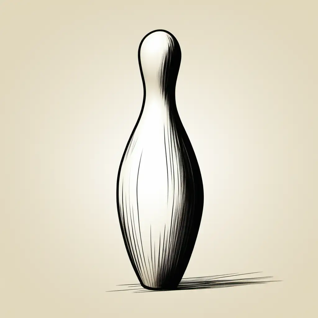 generate some simple sketch of bowling pin