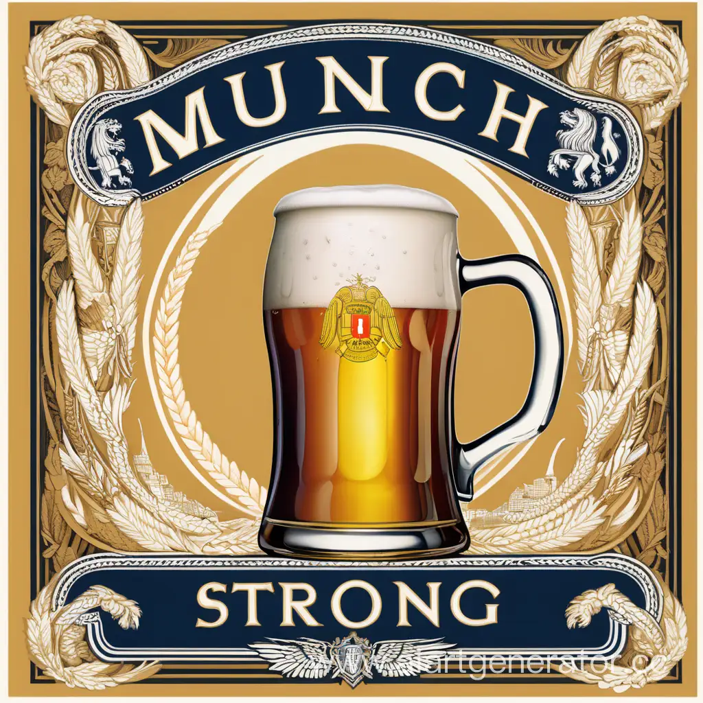 Authentic-Munich-Strong-Beer-Label-Design