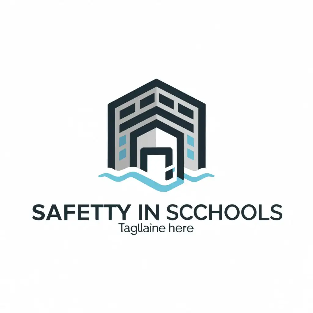 a logo design,with the text "Safety in schools", main symbol:school,Moderate,clear background
