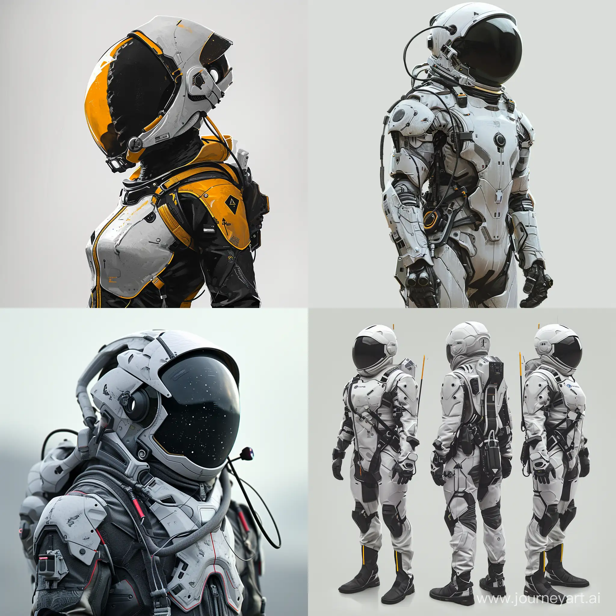 Ultra-futuristic space suit, ultra-perfect perspective, for artstation, for DeviantArt, ultra-science fiction --v 6