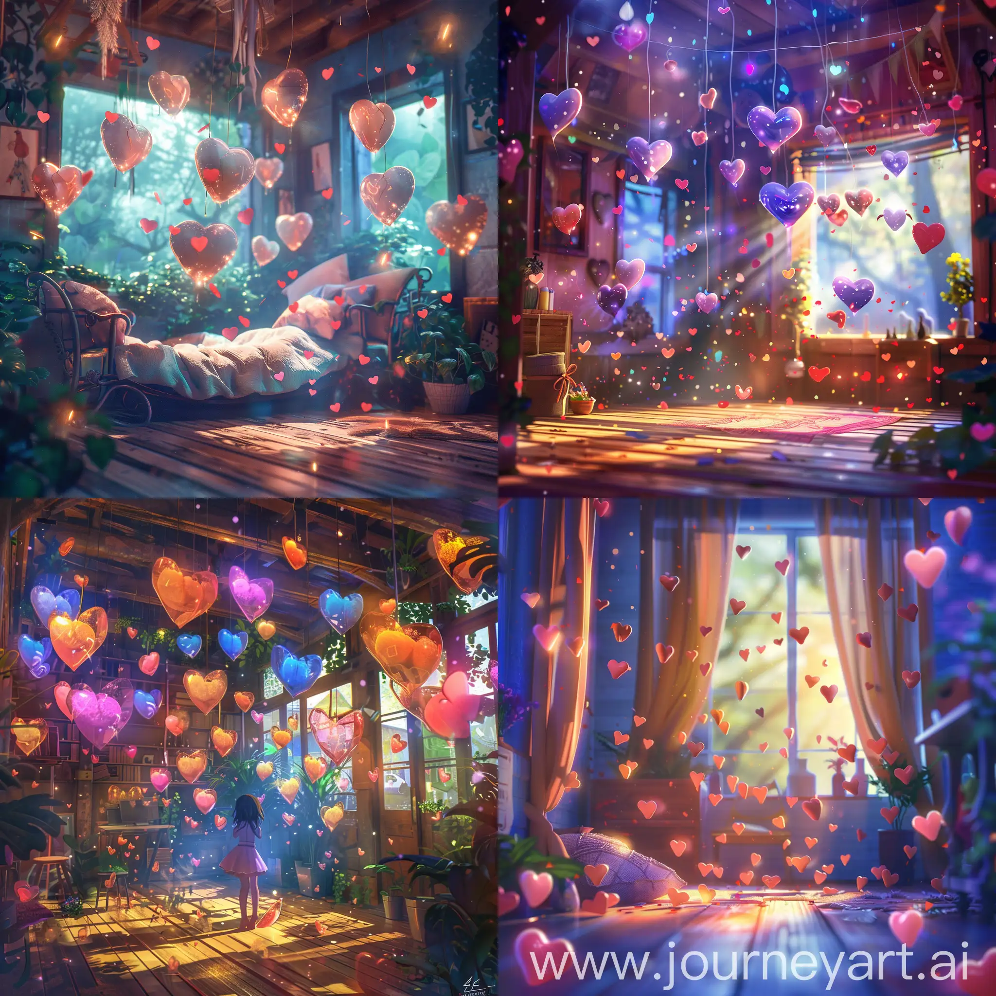 Romantic-Anime-Style-Background-with-Floating-Hearts-in-Vivid-Colors
