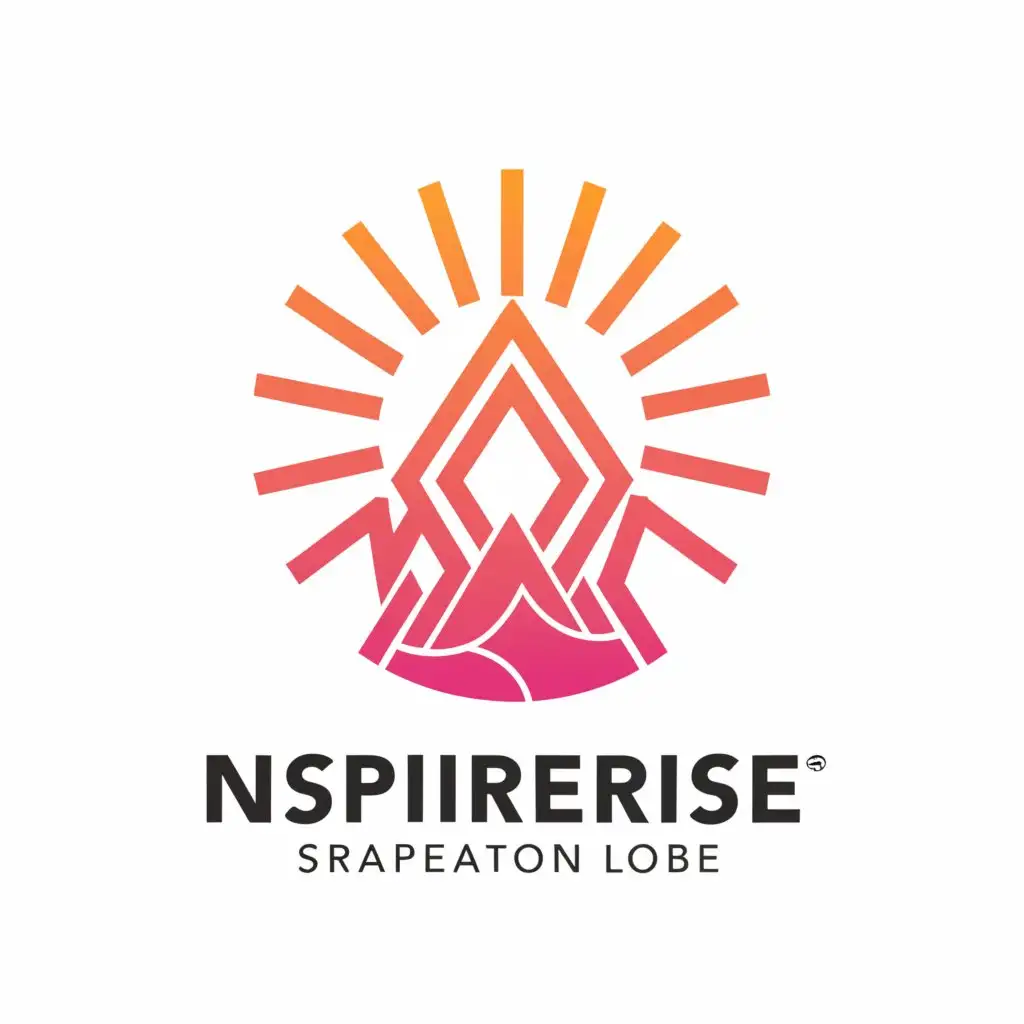 a logo design,with the text " InspireRise", main symbol:The logo for "InspireRise" embodies the essence of motivation, empowerment, and growth. It features a dynamic and uplifting design that resonates with individuals seeking to elevate their lives and reach new heights of success.

Central Icon: The central icon consists of a stylized upward arrow, symbolizing progress, advancement, and upward movement. The arrow is crafted with fluid, sweeping lines to convey a sense of momentum and dynamism.

Surrounding Elements:

Radiating Rays: Surrounding the arrow are radiant rays extending outward, representing the spreading influence of motivation and inspiration. These rays evoke a sense of energy, positivity, and expansion.

Mountain Peaks: At the base of the arrow, there are subtle silhouettes of mountain peaks, symbolizing the journey of growth and the challenges that individuals overcome on their path to success. The mountains serve as a reminder of the heights that can be achieved through determination and perseverance.

Vibrant Colors: The logo incorporates vibrant colors such as shades of blue, symbolizing clarity, confidence, and ambition, along with touches of yellow or gold to represent optimism, enlightenment, and achievement.

Typography:
The typography for "InspireRise" is bold, modern, and energetic, conveying a sense of strength and determination. The font is clean and legible, ensuring readability across various applications and sizes.

Overall, the logo for "InspireRise" captures the spirit of empowerment and motivation, serving as a visual beacon of inspiration for individuals embarking on their journey towards personal and professional growth.

,Moderate,be used in Finance industry,clear background