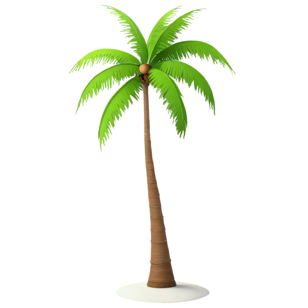 3D Coconut Tree PNG Image Realistic Rendering on White Background | PNG ...