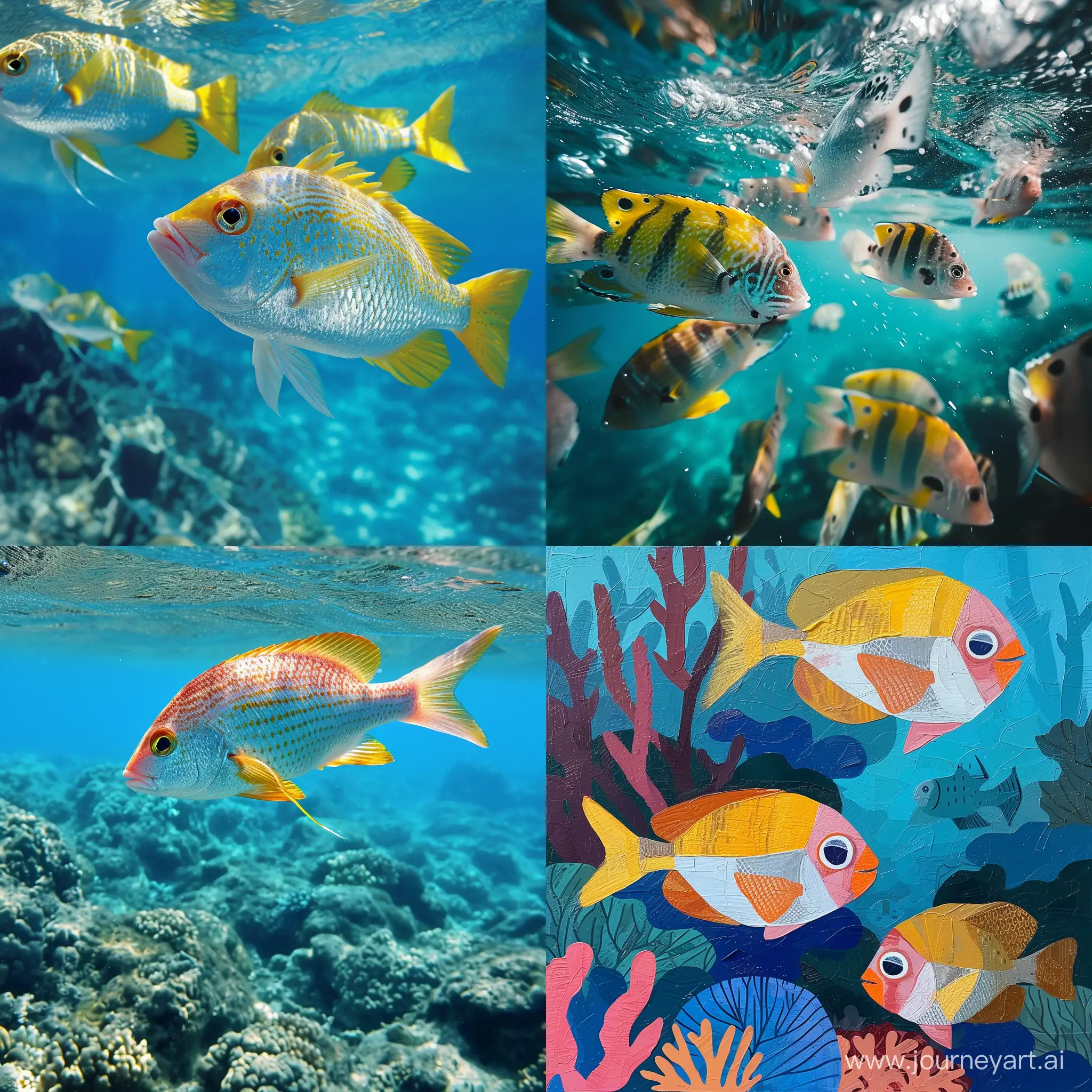 Colorful-Oceanic-Fish-Swimming-in-Harmony