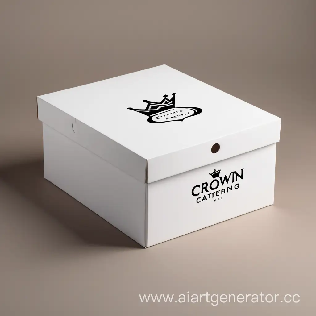 коробка с логотипом короны кейтеринг