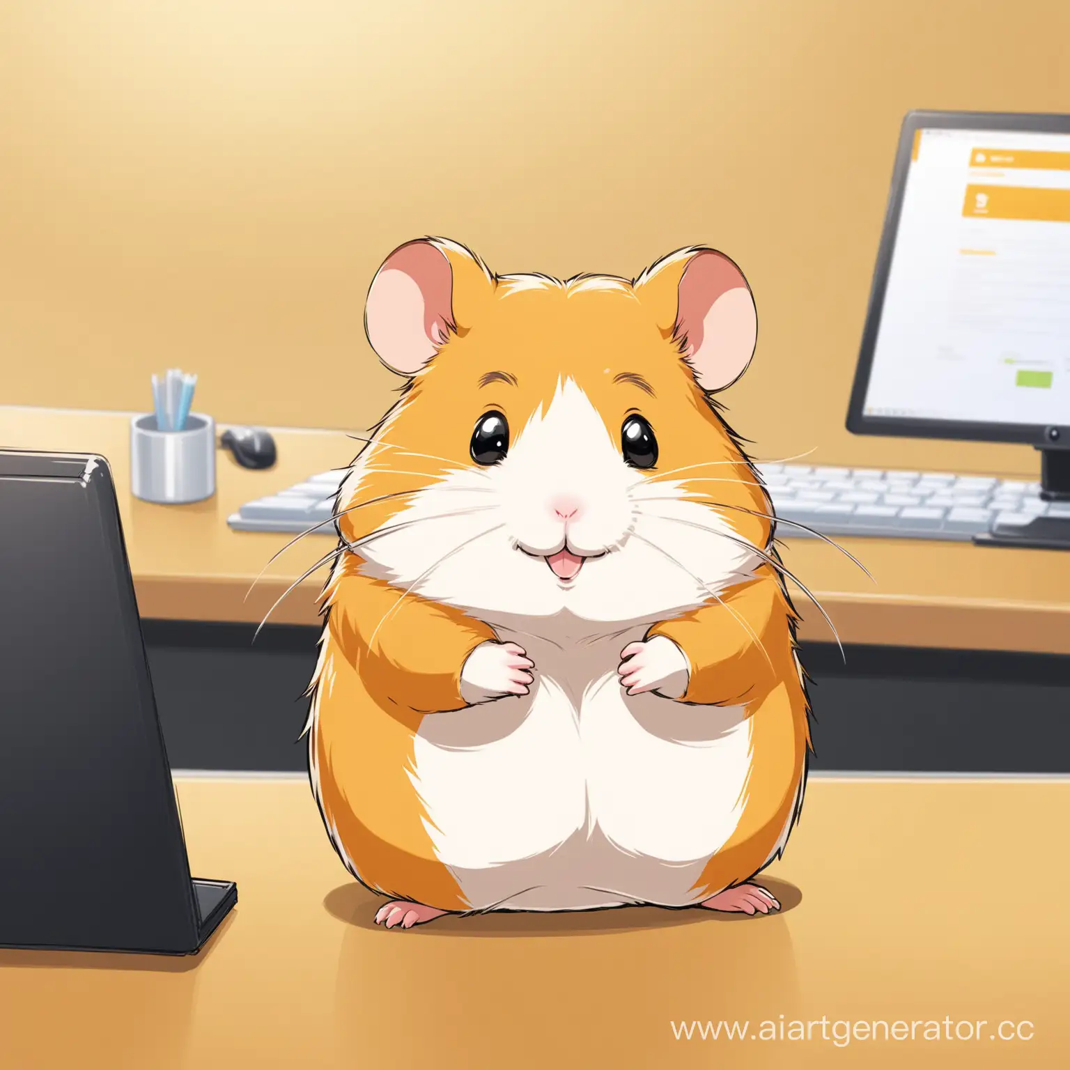 Hamster-Employee-Working-at-Avito-Office