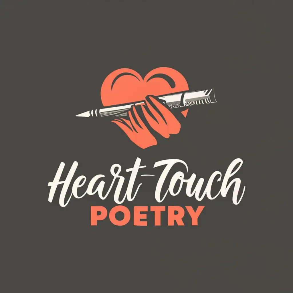 logo, Writer, with the text "heart touch poetry", typography, be used in Entertainment industry