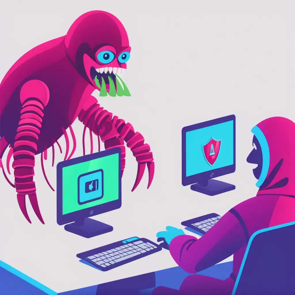 Vibrant Malware Awareness Video Illustration