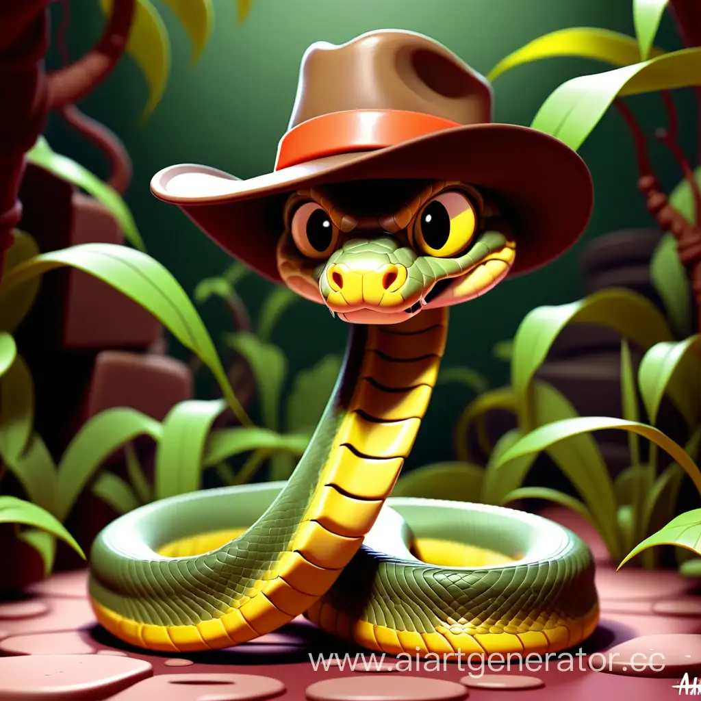 Змея в шляпе мультик