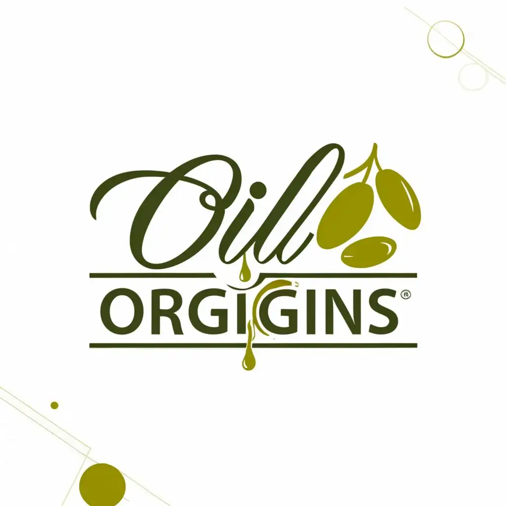 logo, Olive Oil, with the text "Oil Origins", typography, be used in Restaurant industry