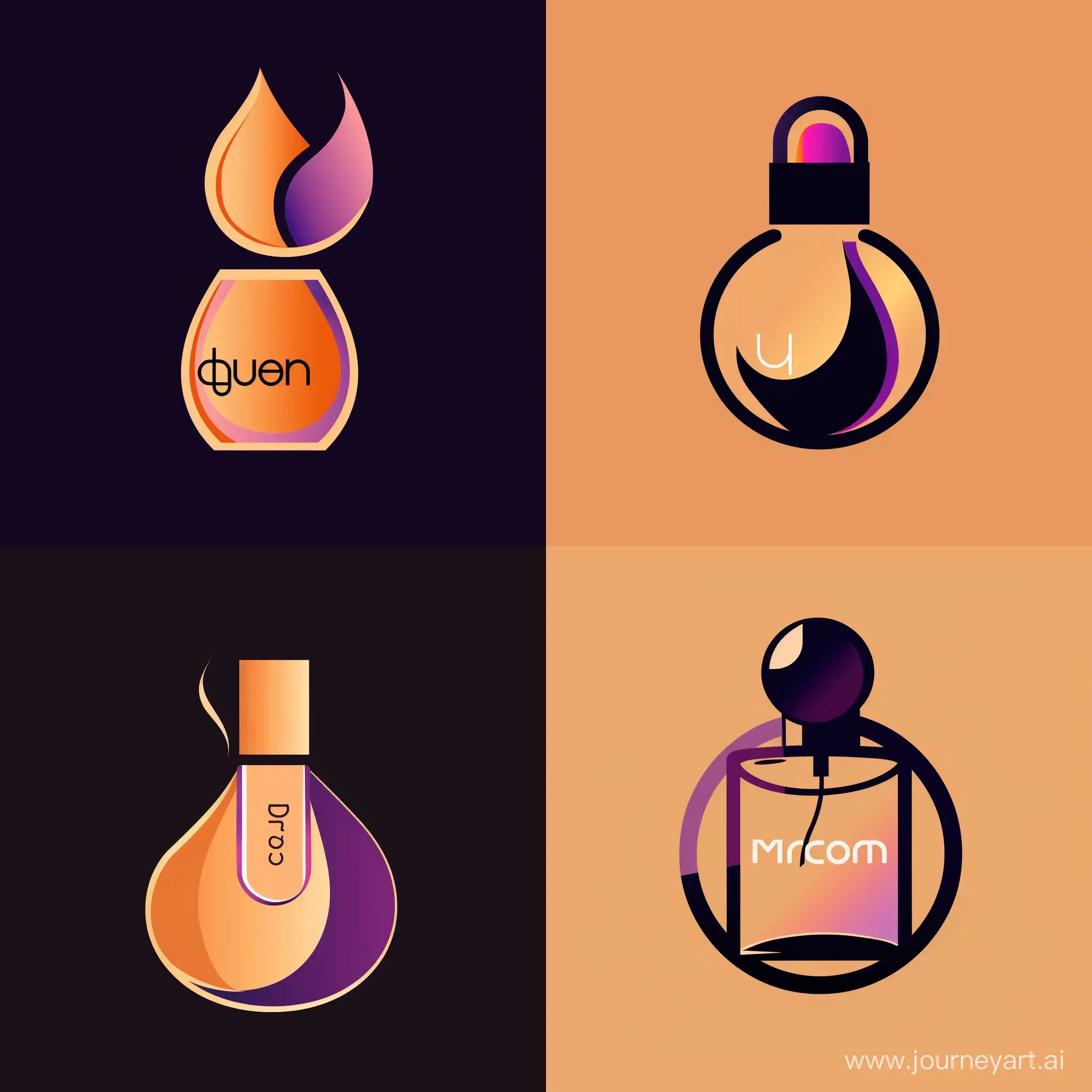 Elegant-PurpleOrange-Perfume-Logo-on-Artistic-Background
