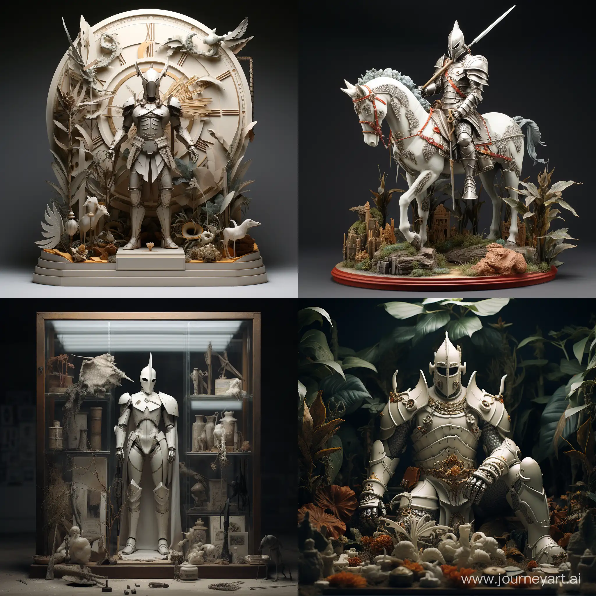 Enchanting-Diorama-Featuring-a-Noble-White-Knight