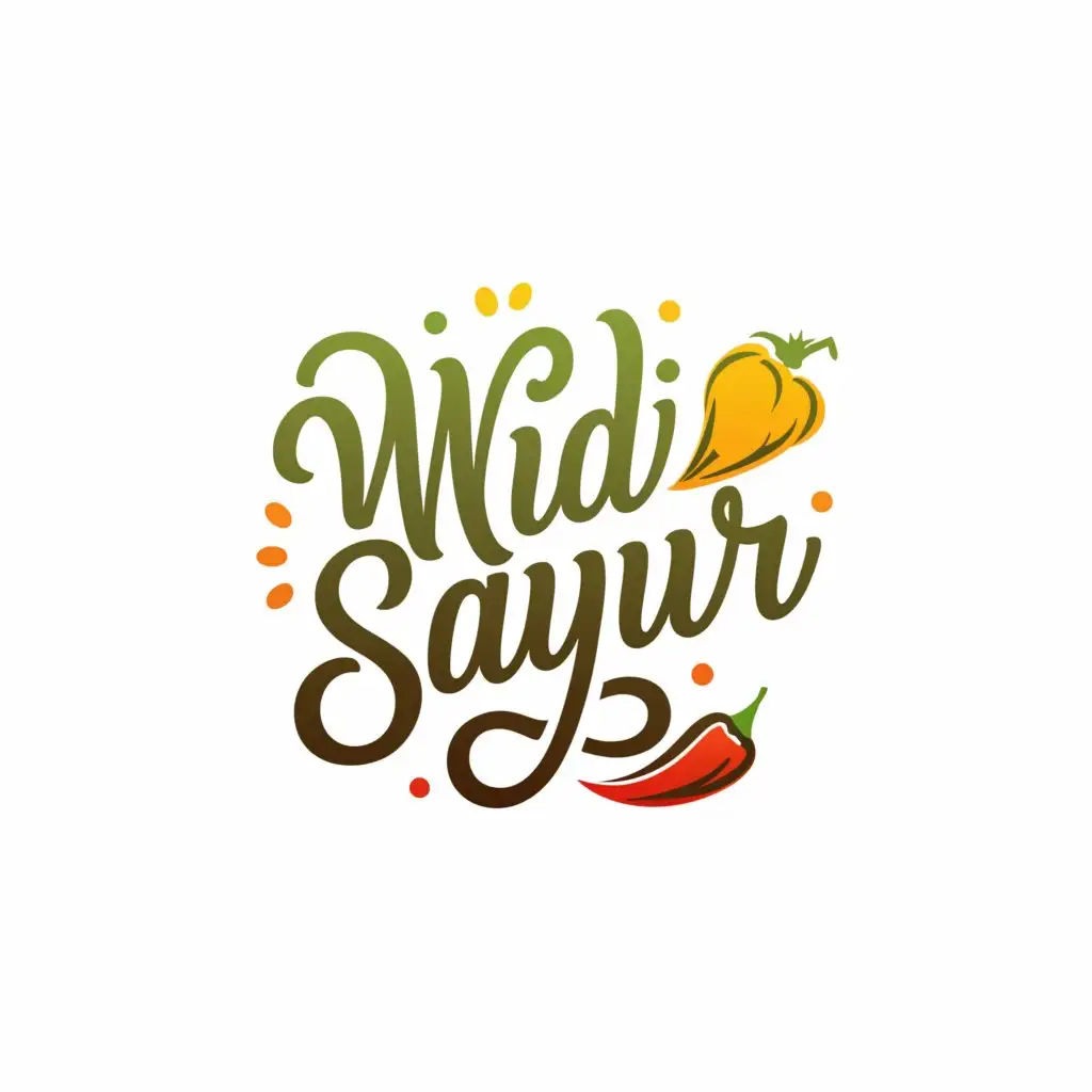 a logo design,with the text "WIDI SAYUR", main symbol:Lots of Vegetables,Moderate,be used in Retail industry,clear background