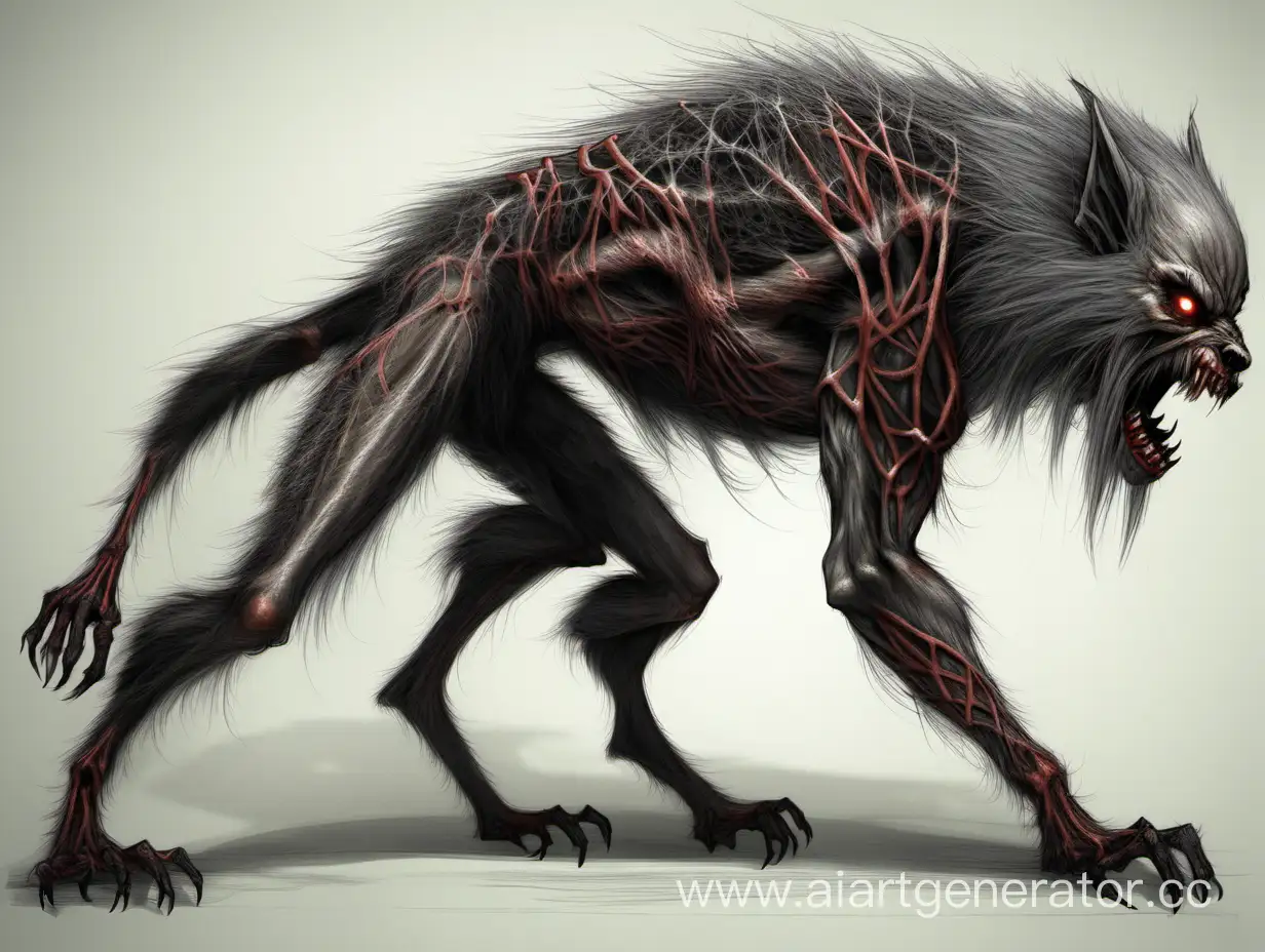 Hybrid of werewolf and arachnids