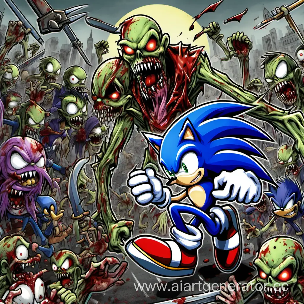 Epic-Battle-Sonic-Confronts-Hordes-of-Zombies-in-a-HighSpeed-Showdown