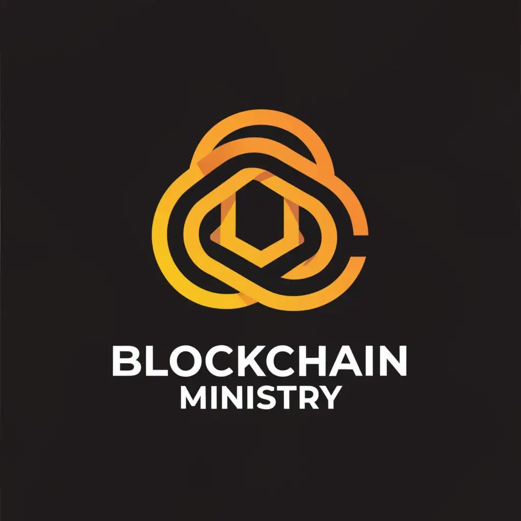 a logo design,with the text "Blockchain Ministry", main symbol:Blockchain,Minimalistic,be used in Finance industry,clear background