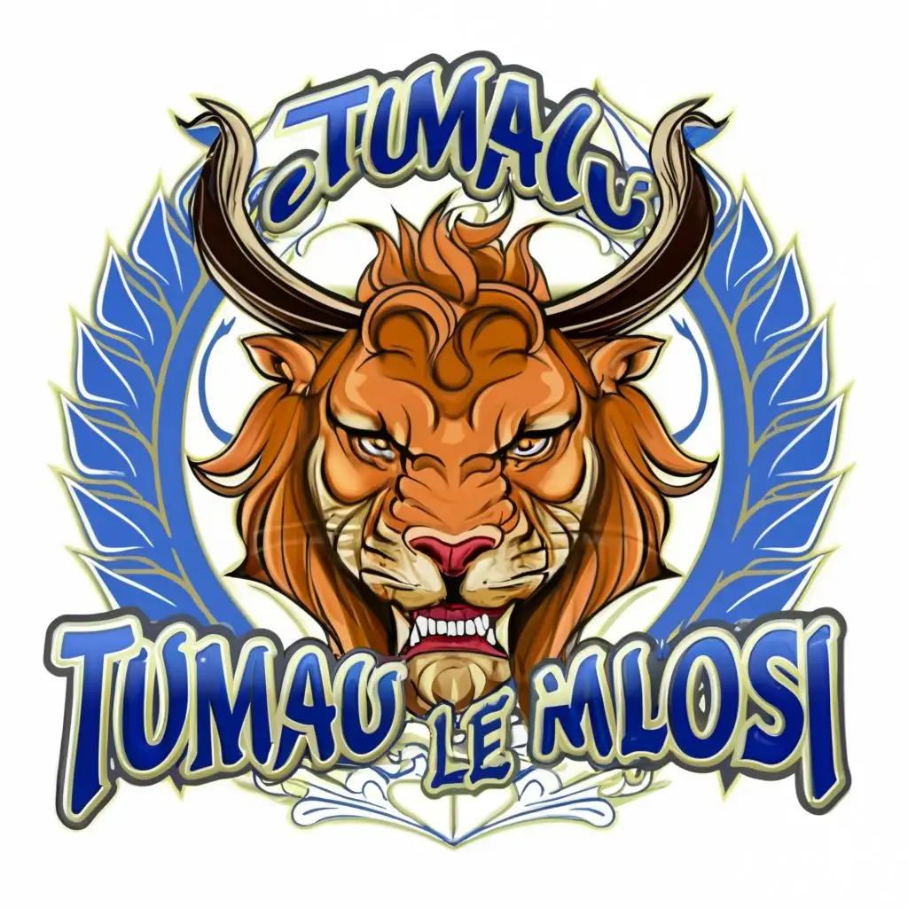 logo, the symbol of my logo is strength, also make the picture highly detailed and exactly as the logo name i provided, with the text "TUMAU LE MALOSI", typography