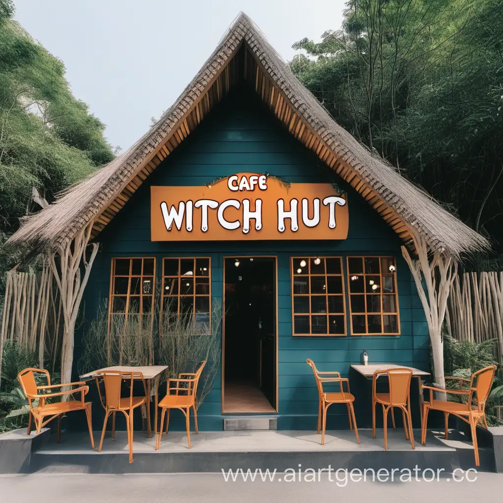 фасад кафе с название witch hut