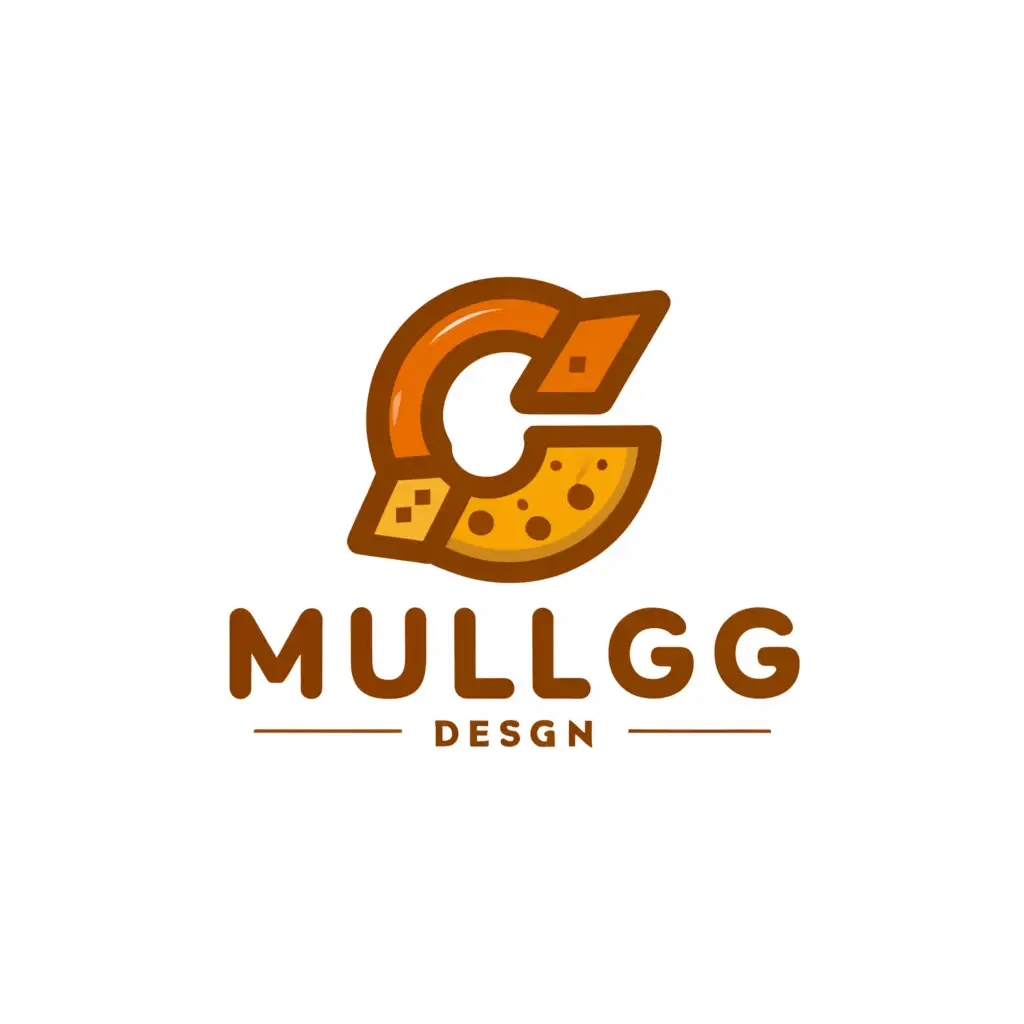 a logo design,with the text 'Mull G', main symbol:LOGO Design for Snacks BR Typography in Delicious Design,Moderate,clear background