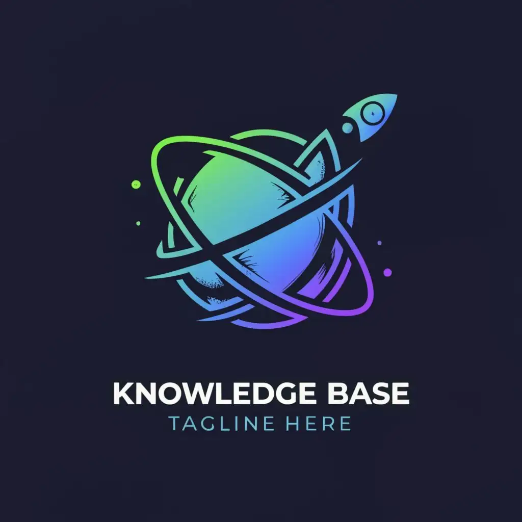 a logo design,with the text "Knowledge Base", main symbol:planet, be used in Internet industry