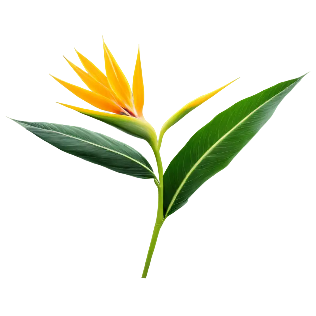 A blooming birds of paradise flower, summer, day