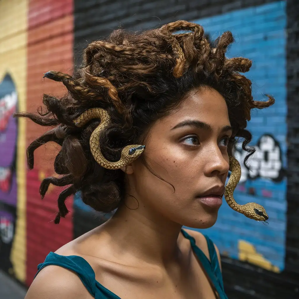 Medusa Inspired Wearable Art Subtle Snake Hair Earrings for Empowerment