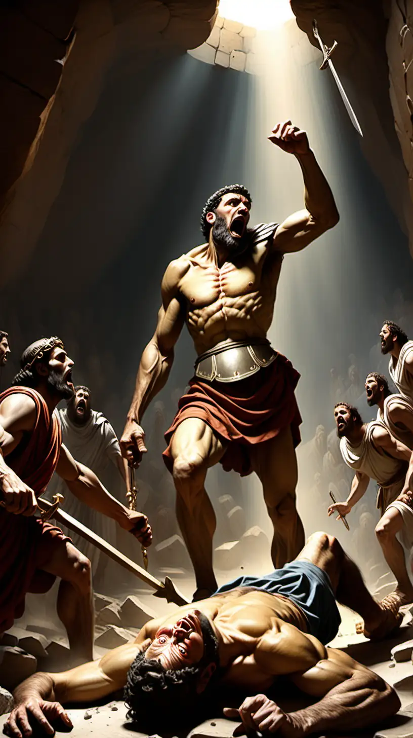David Triumphs Over Goliath A Biblical Battle of Giants