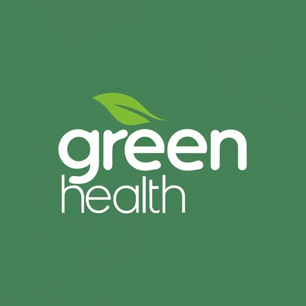logo, Leaves, with the text "Green Health  Tracker", typography, be used in Nonprofit industry