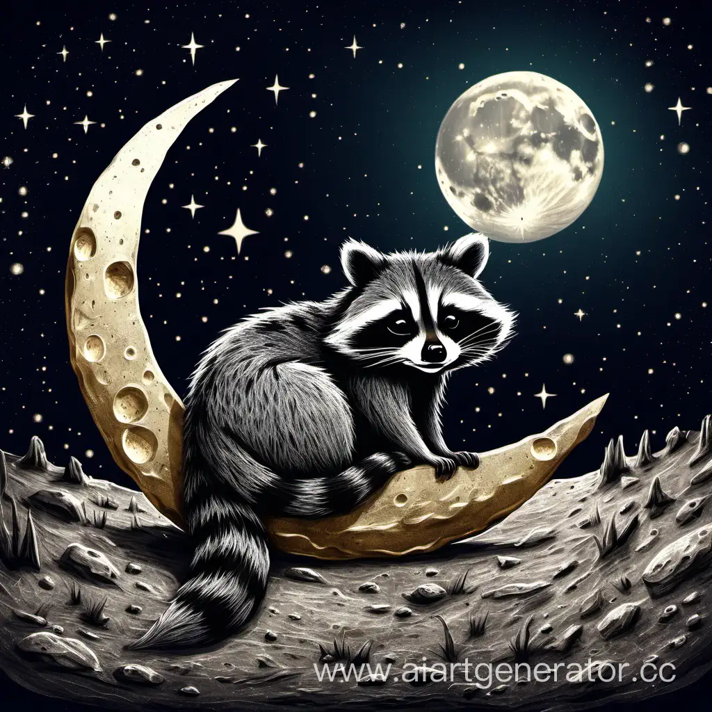 Tranquil-Raccoon-Resting-on-the-Moon