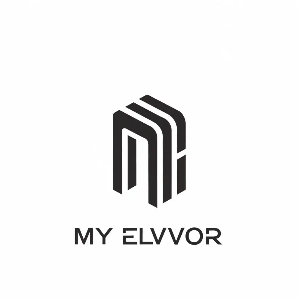 a logo design,with the text "MY ELEVATOR", main symbol:M,Minimalistic,be used in Automotive industry,clear background