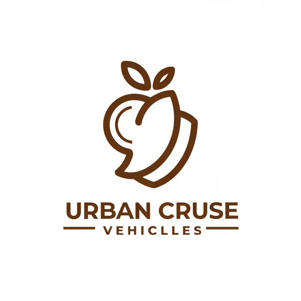 a logo design,with the text "Urban Cruise vehicles", main symbol:apple,Moderate,be used in Sports Fitness industry,clear background