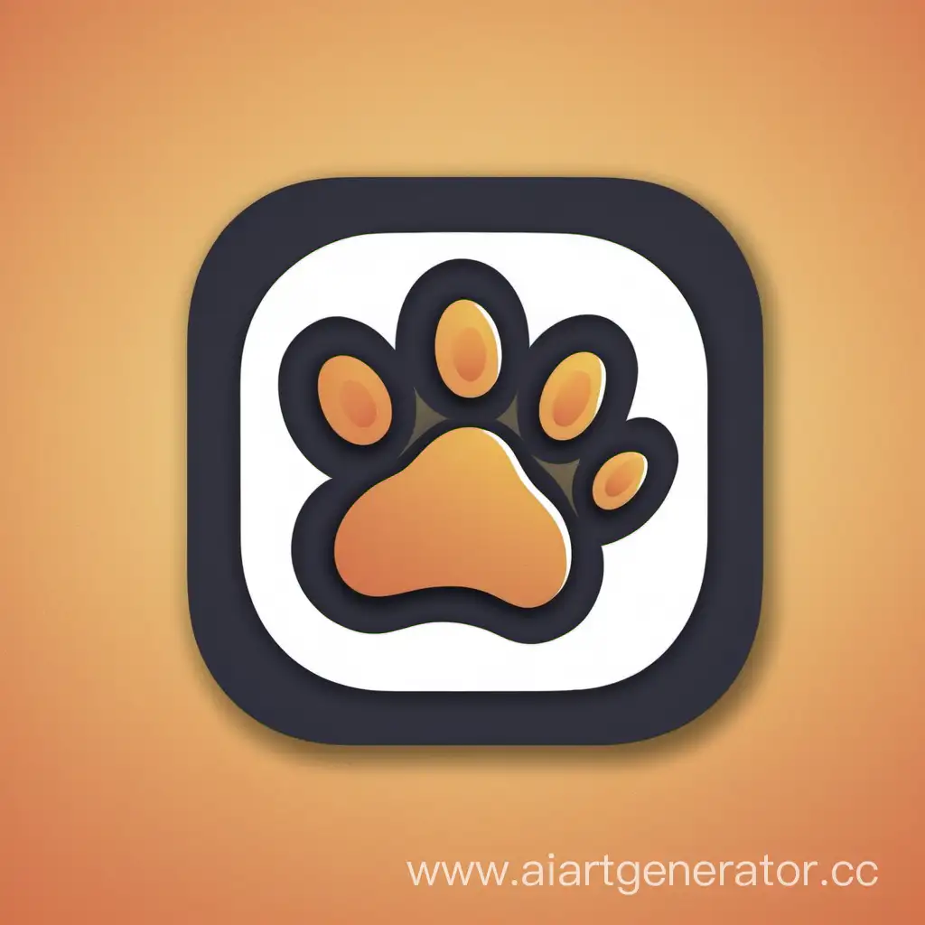 логотип приложения с звериной лапкой 
