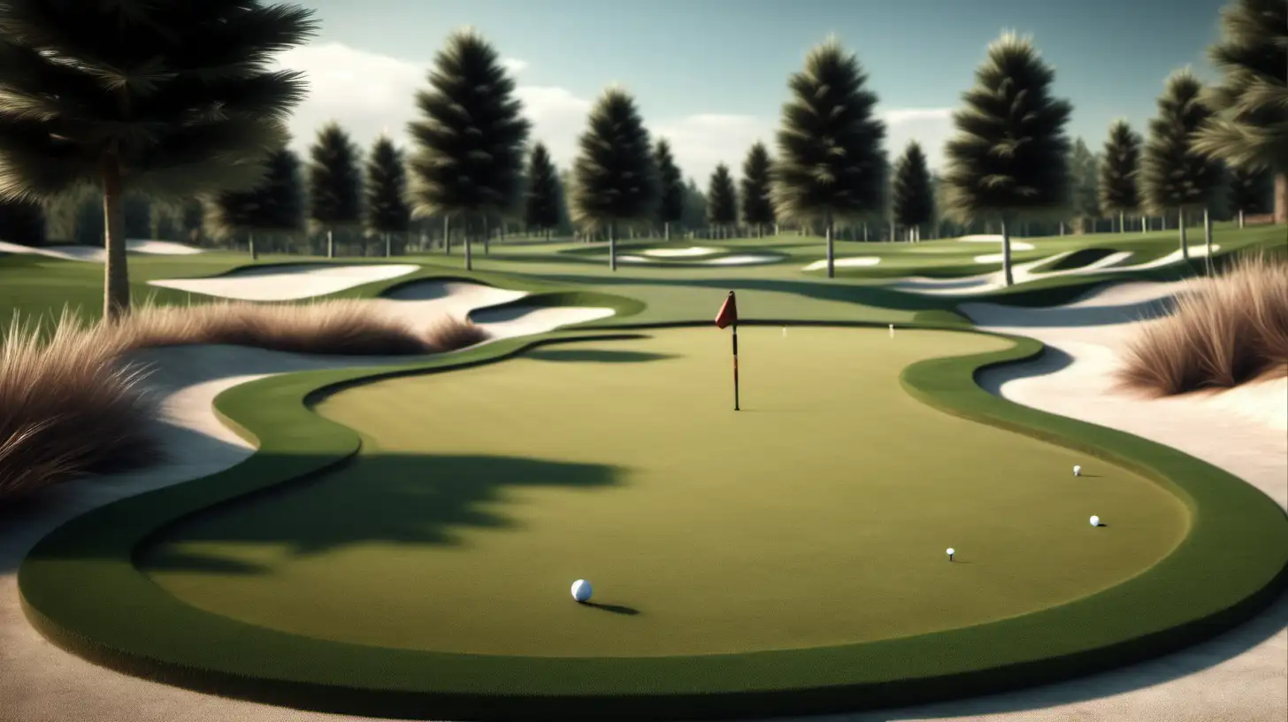 A photo realistic golf course