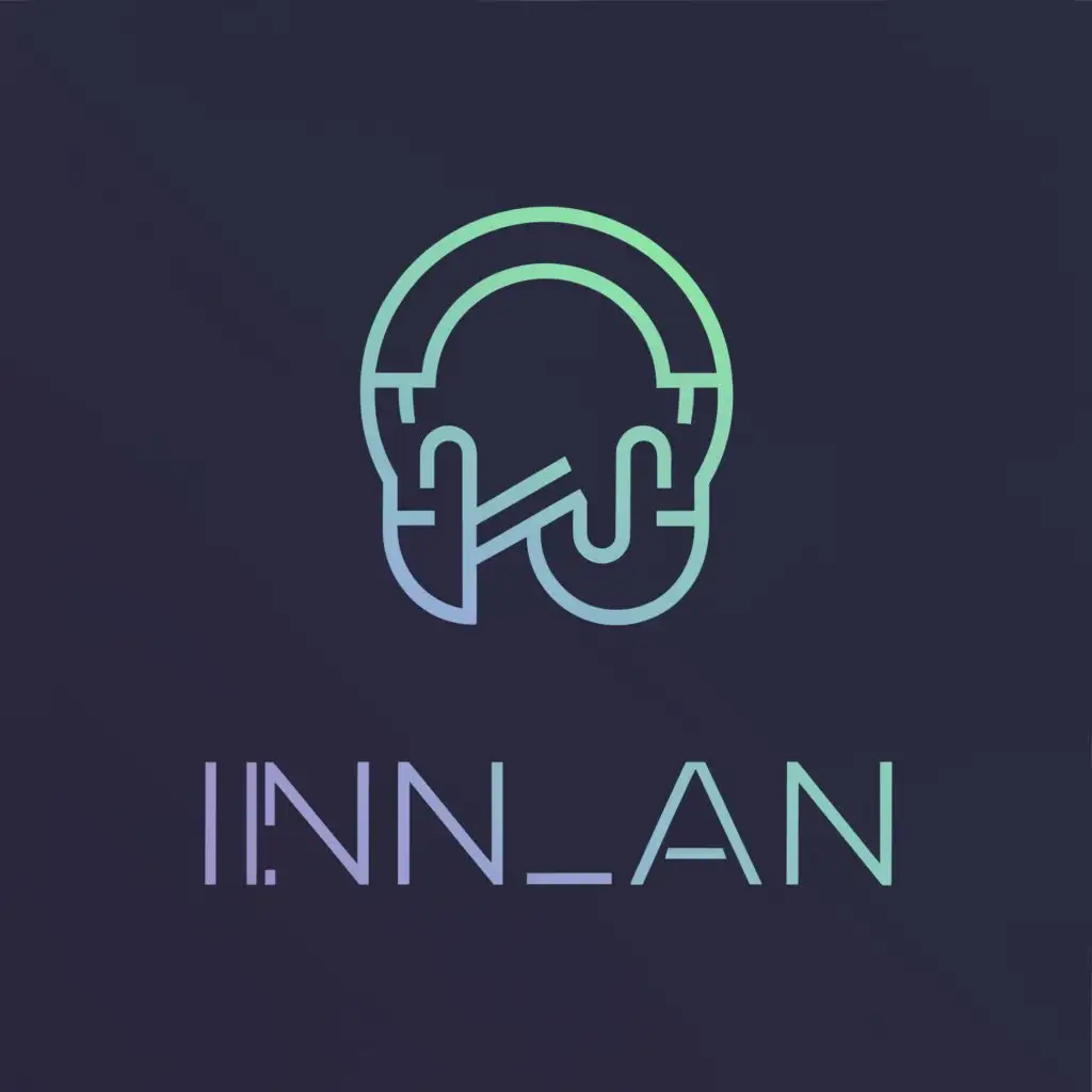 a logo design,with the text "INNlan", main symbol:Gaming headset,Moderate,clear background