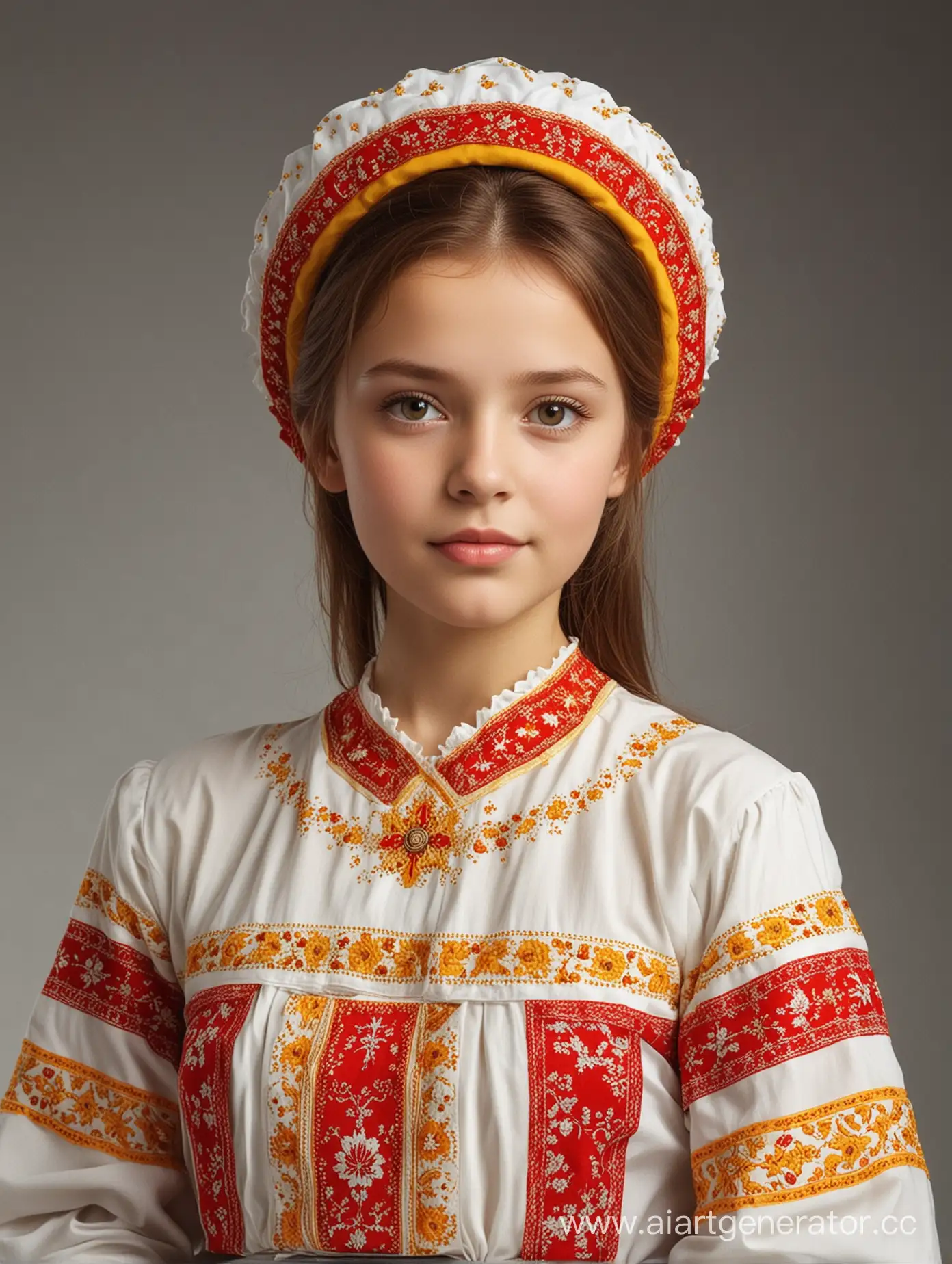 как бы выглядел мёд компании "Чувашский мёд" из Чувашской Республики, если бы был девушкой. Используй белый, красный, жёлтый цвета. 