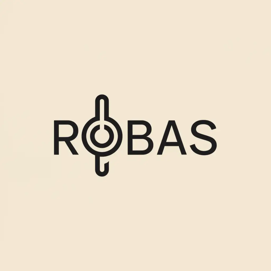 a logo design,with the text "Robas", main symbol:lineart watch,Minimalistic,clear background