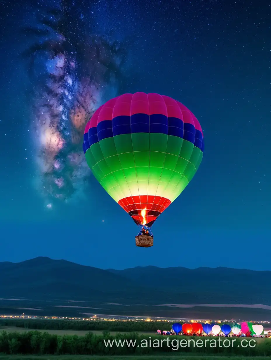 Tricolor-Hot-Air-Balloon-Festival-at-Nasharu23ru-with-Acheshbok-Tkach-and-Milky-Way-Mountains