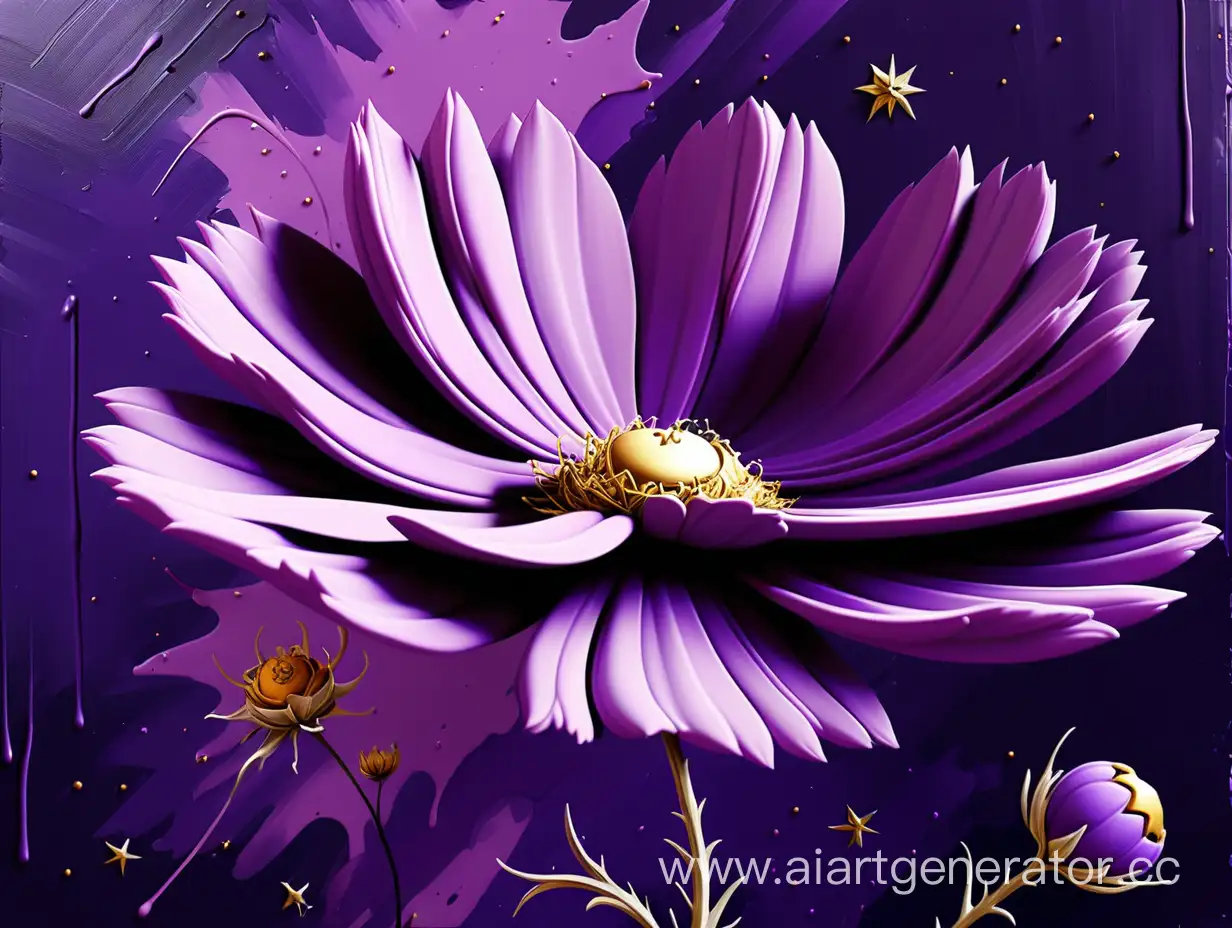 Vibrant-Purple-Cosmos-Painting-Abstract-Celestial-Artwork
